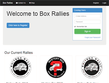 Tablet Screenshot of boxrallies.com